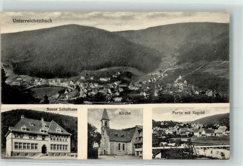 Unterreichenbach Neues Schulhaus Kirche Nagold