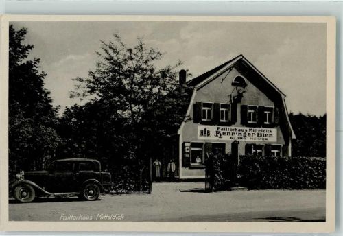 Neu-Isenburg Tanksäule Falltorhaus Mitteldick HAB Henringer Bier AK