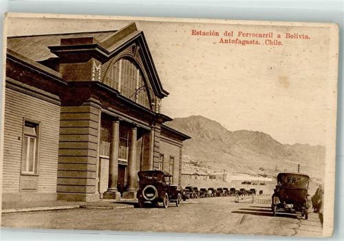 Antofagasta Bahnhof Strecke nach Bolivia Oldtimer