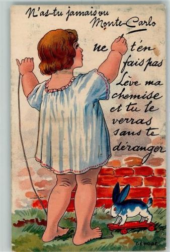 Monte Carlo 1925 Kind mit Malstift