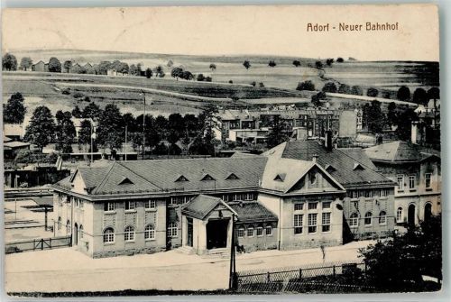 Adorf 1917 neuer Bahnhof