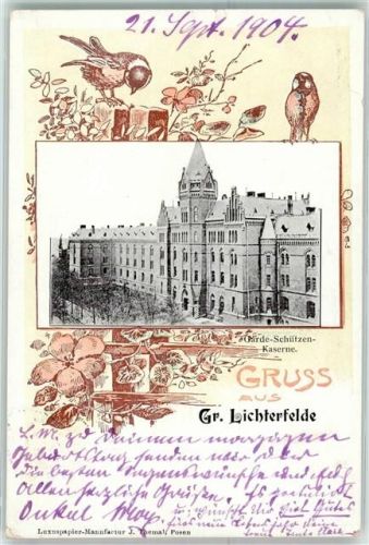 Lichterfelde 1904 Garde Schützen Kaserne
