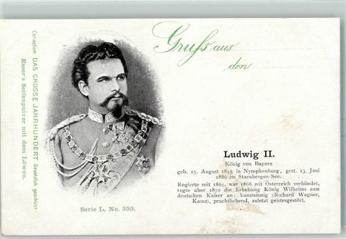 1900 Das Grosse Jahrhundert Serie L Nr. 359 Ludwig II AK