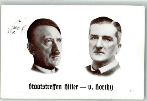 Kiel 1938 Staatstreffen des Führers mit dem Reichsverweser von Ungarn Nikolaus von Horthy Sonderstempel Verlag O. Struck