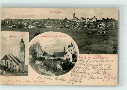 Babenhausen 1904 Fuggerschloß Kirche