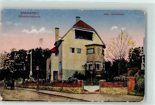 W6100 Darmstadt Künstlerkolonie Haus Christiansen Kunstgeschichte Darmstadt 1918 Gebrauchsspuren