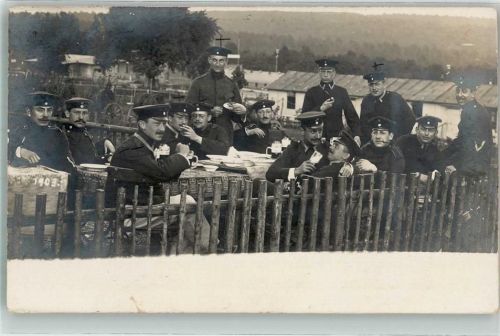 Hammelburg 1903 Soldaten Uniform Ort lt. Fotograf