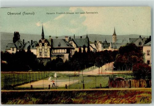 Oberursel 1912 Kaiserin Friedrich Straße mit Lawn Tennisplatz