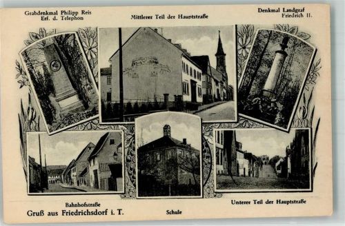 61381 W6382 Friedrichsdorf , Taunus - Bahnhofstrasse Schule Hauptstrasse