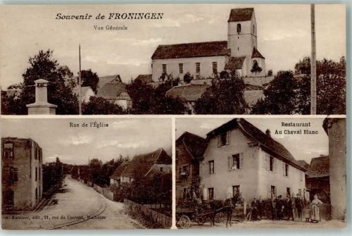 Froeningen Froningen Kirche Rue de l'Eglise Gasthaus Au Cheval Blanc