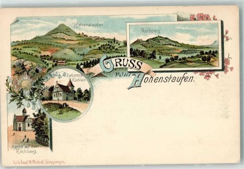 Hohenstaufen Rechberg Barbarossa-Kirchlein Rechberg-Kirche Stempel Robert Haueisen