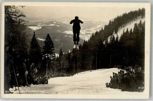 Breitnau Skiweitsprung am Feldberghügel Winter Ort lt. Fotograf