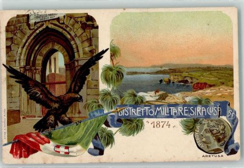 Distretto Militare di Siracusa 59 Regiment Litho Militär Italien Gebrauchsspuren