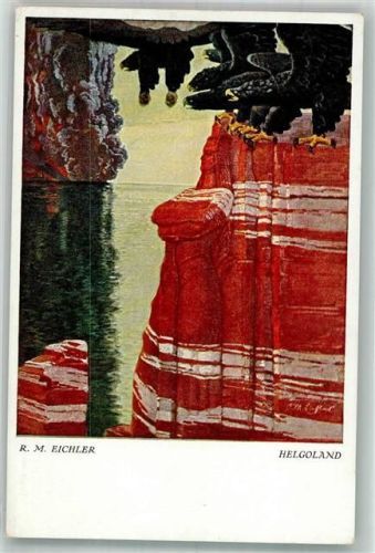 Helgoland sign.Eichler R.M. WK I Karikatur Satir Propaganda WK I