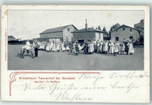 22844 W2000 Garstedt b Hamburg 1908 Gebrauchsspuren Kinderheim Tannenhof Esel
