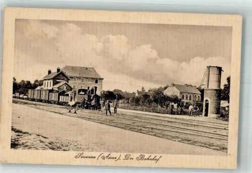 Sissonne 1915 Bahnhof Eisenbahn Feldpost WK I