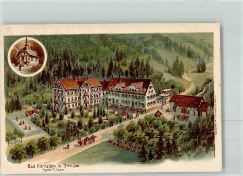 Bad Kirnhalden 1907 Stempel Post u. Telegraphen Hilfstelle