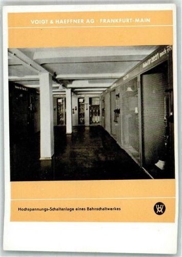Frankfurt Voigt & Haeffner AG Hochspannung Schaltanlage eines Bahnschaltwerkes Werbung