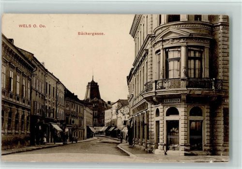 Wels 1915 Bäckergasse, gute Erhaltung AK
