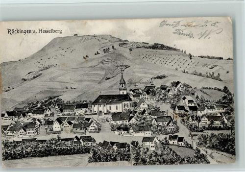 W8821 Röckingen Hesselberg AK Pernat 1908 Künstlerkarte