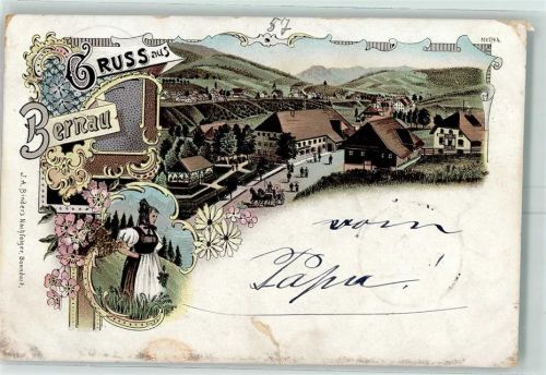 Bernau 1897 Tracht Lithographie
