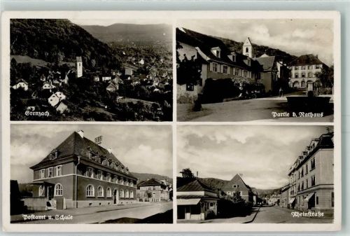 79639 W7889 Grenzach - Partei beim Rathaus Postamt Schule Rheinstraße