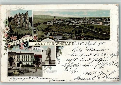 Johanngeorgenstadt 1895 Externsteine Panorama Hotel Saxe Johann Georg-Denkmal
