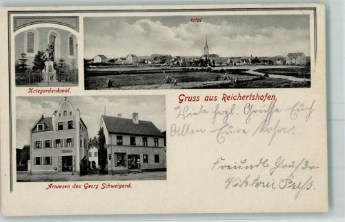 85084 W8077 Reichertshofen , Oberbay - Kriegerdenkmal Anwesen des Georg Schweigard