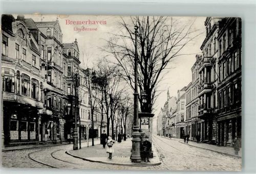 Bremerhaven 1909 Lloydstraße Litfaßsäule