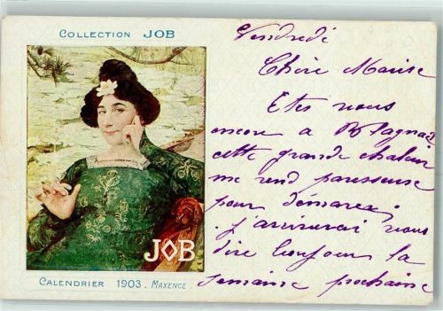 Calendrier 1903 sign. Maxence Zigaretten Jugendstil AK