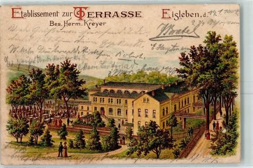 Lutherstadt Eisleben 1902 Etablisement Zur Terrasse Bes. Herm. Kreyer