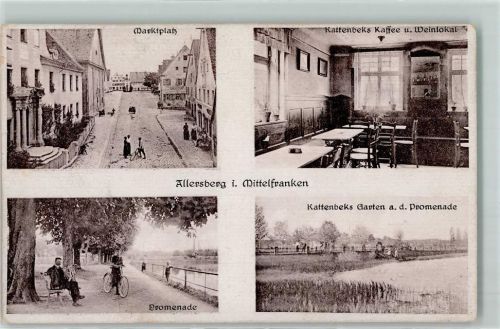 Allersberg Marktplatz Kattenbeks Kaffee und Weinlokal Promenade