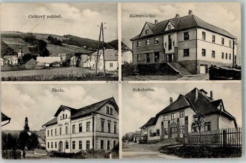 Kostalov 1943 Skola Sokolovna Kampelicka AK