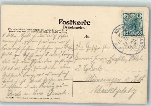 Konstanz-Bregenz Schiffspost Kurs 74 2.10.06 Bodenseeschiffspoststempel