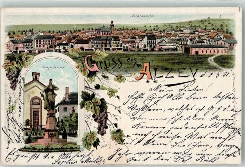 Alzey 1901 Kriegerdenkmal