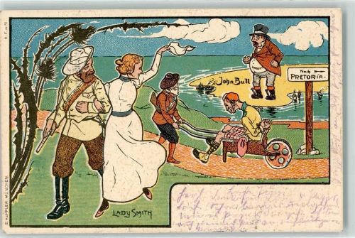 1900 Jugendstil Lady Smith John Bull AK