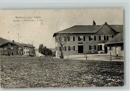 88167 W8999 Riedholz , Allgäu - Gasthaus z. Tobelbrücke v. J. Prinz - Atelier Felle