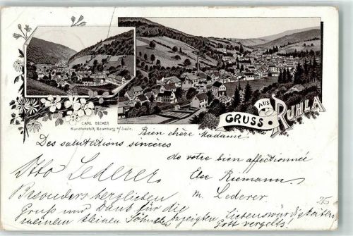 Ruhla 1897 Fabrik Grus Blumen