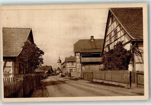 Großwalbur Dorfstraße Fachwerkhäuser Coburger Dorfbilder