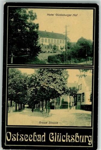 Glücksburg 1913 Hotel Glücksberger Hof Grosse Straße