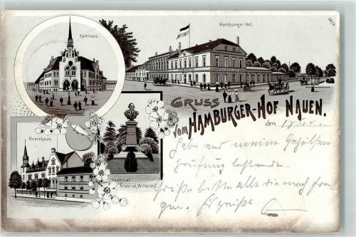 Nauen 1902 Hamburger Hof Rathaus Kreishaus Denkmal Friedrich Wilhelm I.