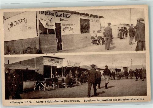 W3450 Holzminden Boutiques impovisees par les prisonniers civils - Camp Holzminden WK I Kriegsgefangener