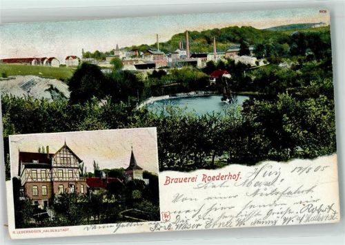 38836 O3601 Röderhof b Halberstadt 1905 - Brauerei Fabrik See