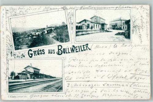 68540 Bollwiller Bollweiler 1897 - Gruss aus Bahnhof
