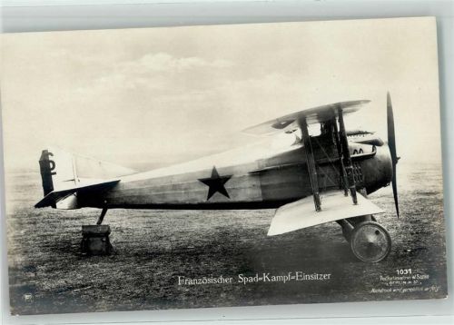 Nr. 1031 Französischer Spad-Kampf Einsitzer Sanke, Flugzeug Foto AK