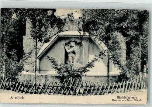 Darmstadt Künstlerkolonie Brunnen am Haus Olbrich