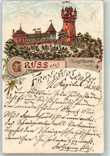 Frankfurt 1897 Gasthaus Kleistturm
