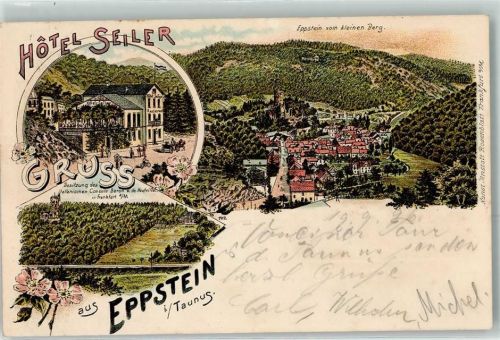 Eppstein 1896 Hotel Seiler Besitzung des ital. Konsuls Baron v. de Neufville
