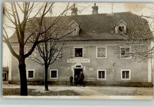 93486 W8491 Blauberg Gebrauchsspuren Gasthaus Zum Grünen Thal Ort handschriftlich Privatfoto-AK