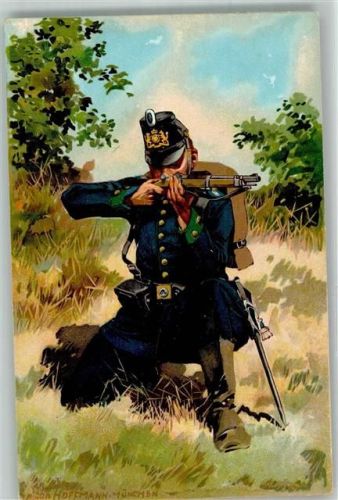Bayr. Jäger Uniform Dt. Armee Künstlerkarte Verlag Heros Berlin